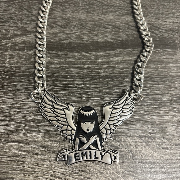 Dolls Kill Jewelry - Silver Emily the Strange Necklace